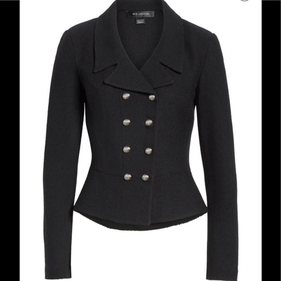 St John - Gail Knit Double Breasted Jacket - Picture 2 of 9